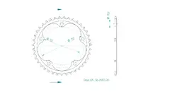 Produktzeichnung Kettenrad 50-29057-39