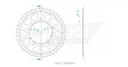 Produktzeichnung Kettenrad 50-29059-42