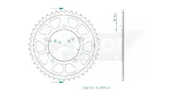 Produktzeichnung Kettenrad 50-29059-43