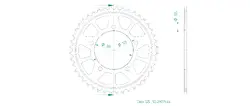 Produktzeichnung Kettenrad 50-29059-44