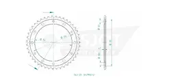 Produktzeichnung Kettenrad 50-29060-43