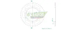 Produktzeichnung Kettenrad 50-29065-43