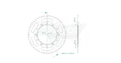 Produktzeichnung Kettenrad 50-32001-49