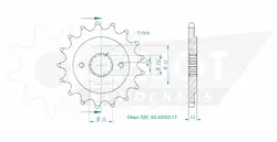 Produktzeichnung Ritzel 50-32002-17