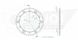 Produktzeichnung Kettenrad 50-32003-40