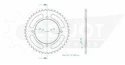 Produktzeichnung Kettenrad 50-32006-44