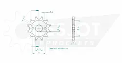Produktzeichnung Ritzel 50-32011-12