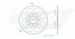 Produktzeichnung Kettenrad 50-32013-44