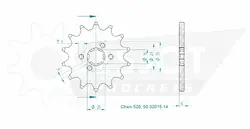 Produktzeichnung Ritzel 50-32015-14