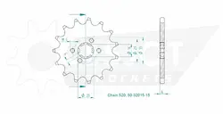 Produktzeichnung Ritzel 50-32015-15
