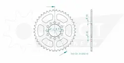 Produktzeichnung Kettenrad 50-32022-40