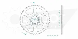 Produktzeichnung Kettenrad 50-32022-48