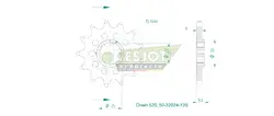 Produktzeichnung Ritzel 50-32024-13S