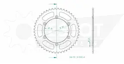 Produktzeichnung Kettenrad 50-32024-48
