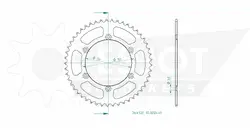 Produktzeichnung Kettenrad 50-32024-49