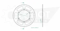 Produktzeichnung Kettenrad 50-32024-51