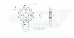 Produktzeichnung Ritzel 50-32027-12