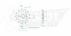 Produktzeichnung Ritzel 50-32027-13