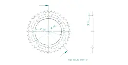 Produktzeichnung Kettenrad 50-32028-37