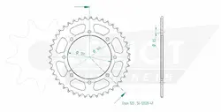 Produktzeichnung Kettenrad 50-32028-43