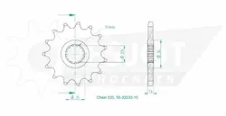 Produktzeichnung Ritzel 50-32035-15