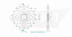 Produktzeichnung Ritzel 50-32035-18S