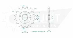 Produktzeichnung Ritzel 50-32040-16
