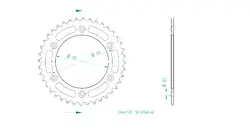 Produktzeichnung Kettenrad 50-32045-40