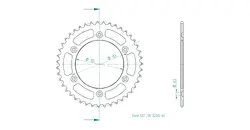 Produktzeichnung Kettenrad 50-32045-43