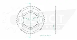 Produktzeichnung Kettenrad 50-32045-46