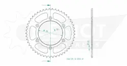 Produktzeichnung Kettenrad 50-32045-49