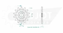 Produktzeichnung Ritzel 50-32046-14S