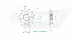 Produktzeichnung Ritzel 50-32050-13