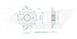 Produktzeichnung Ritzel 50-32050-14