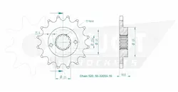 Produktzeichnung Ritzel 50-32050-16