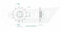 Produktzeichnung Ritzel 50-32051-13
