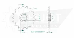 Produktzeichnung Ritzel 50-32051-17