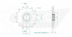 Produktzeichnung Ritzel 50-32054-15