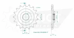 Produktzeichnung Ritzel 50-32055-17