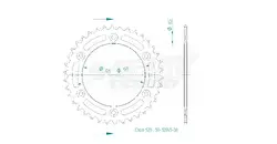 Produktzeichnung Kettenrad 50-32065-38