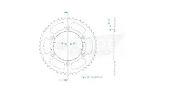 Produktzeichnung Kettenrad 50-32065-47