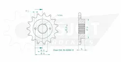 Produktzeichnung Ritzel 50-32069-15