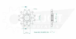 Produktzeichnung Ritzel 50-32070-12S