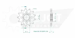 Produktzeichnung Ritzel 50-32070-13S