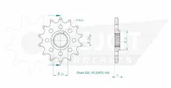 Produktzeichnung Ritzel 50-32070-14S