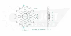 Produktzeichnung Ritzel 50-32070-16S