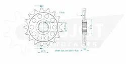 Produktzeichnung Ritzel 50-32071-17S