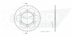 Produktzeichnung Kettenrad 50-32072-41