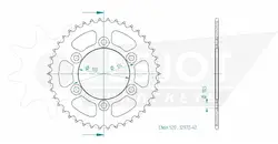 Produktzeichnung Kettenrad 50-32072-42