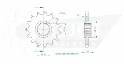 Produktzeichnung Ritzel 50-32073-15